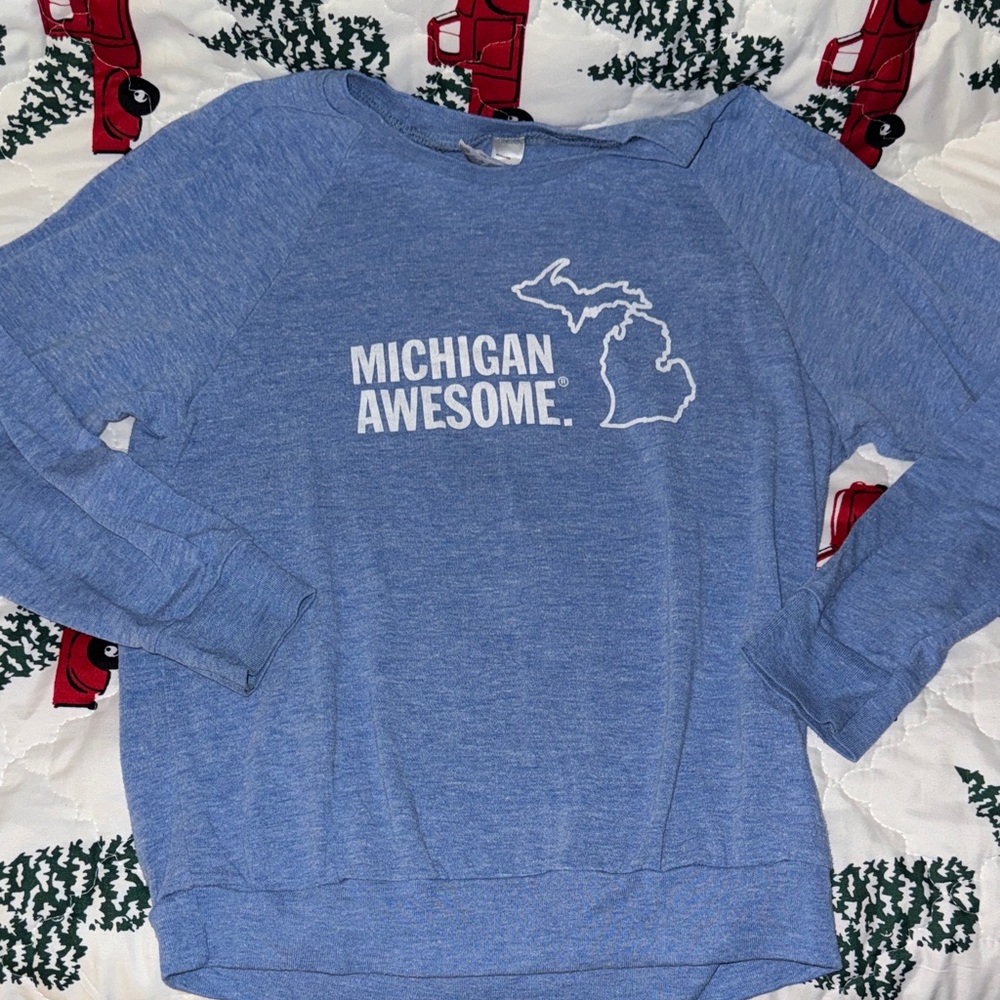 American Apparel Blue Graphic Sweatshirt